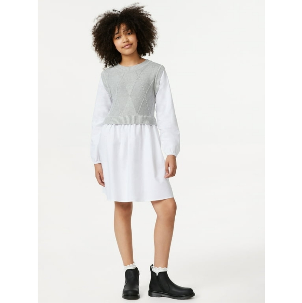 Free Assembly Girls Sweater Vest Dress - Size XL (14/16)